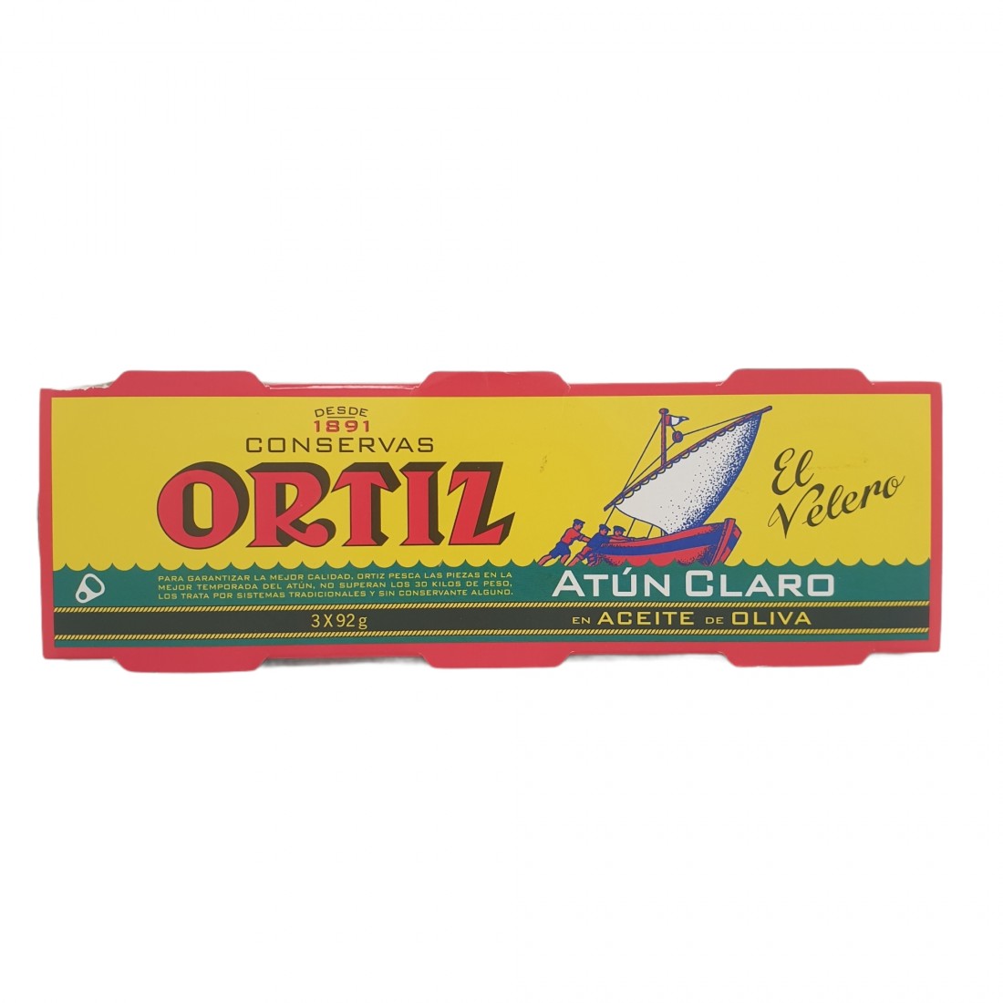 ATUN CLARO ACEITE OLIVA ORTIZ 3X92G