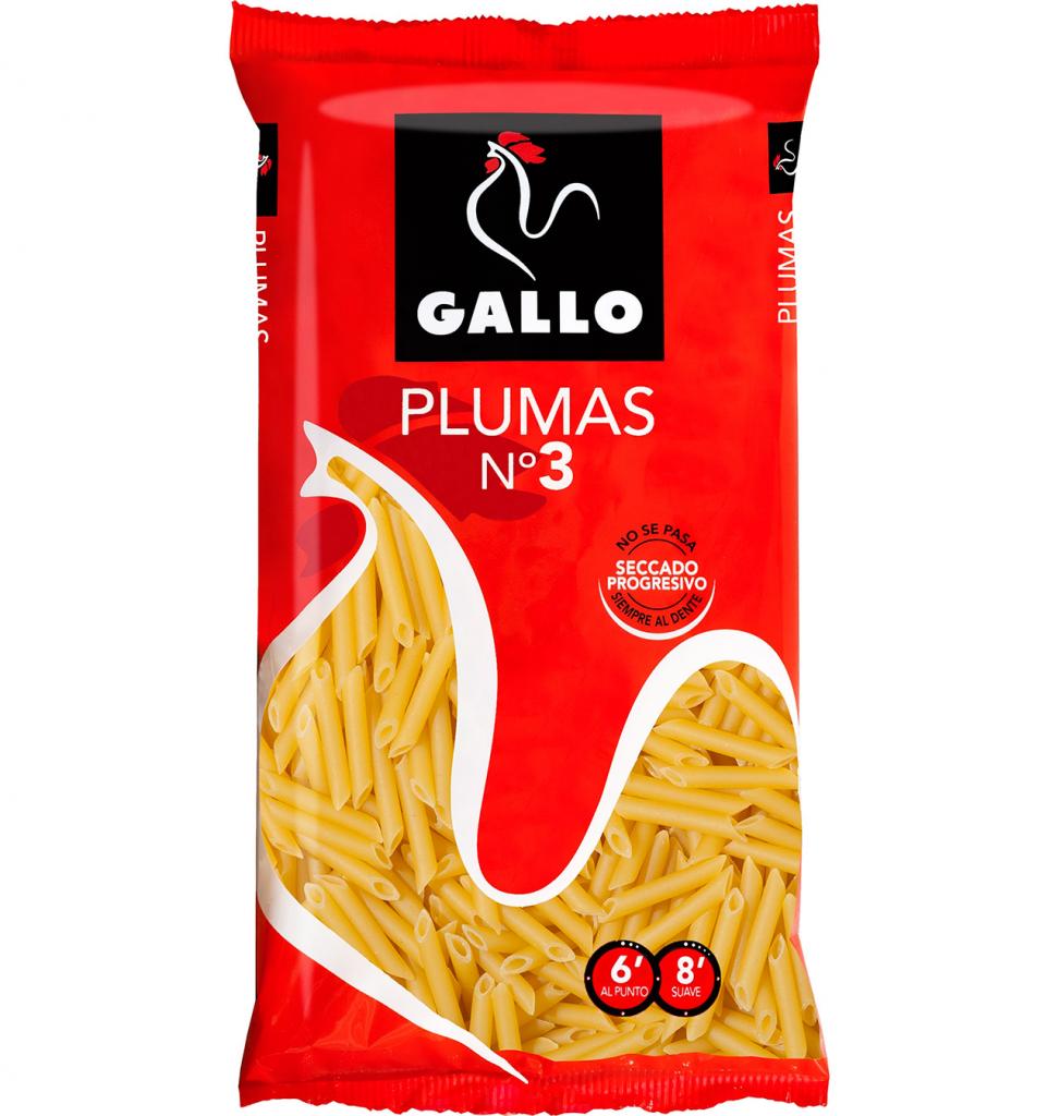 PASTA GALLO 250G PLUMAS 3