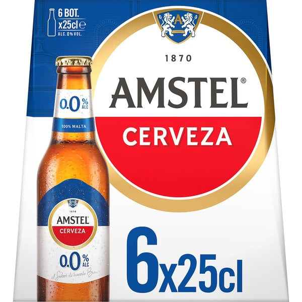 CERVEZA SIN ALCOHOL BOTELLA P6X25CL AMSTEL