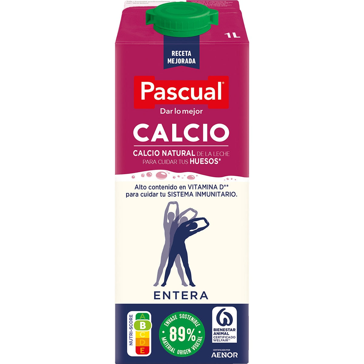 LECHE CALCIO ENTERA PASCUAL 1L