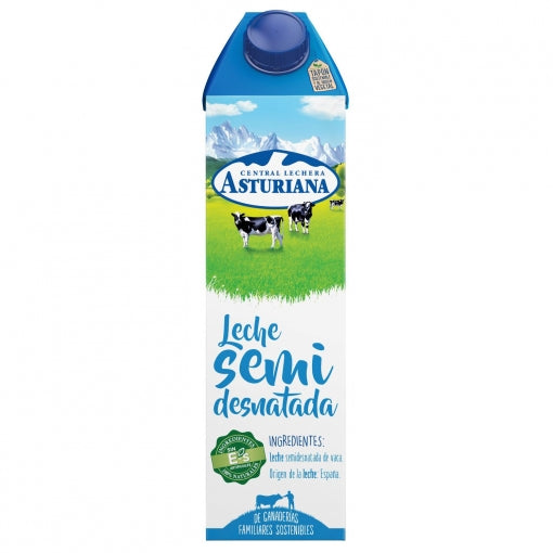 LECHE SEMIDESNATADA ASTURIANA 1L