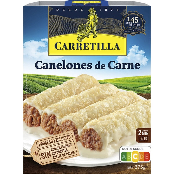 CARRETILLA CANELON CARNE 375G.