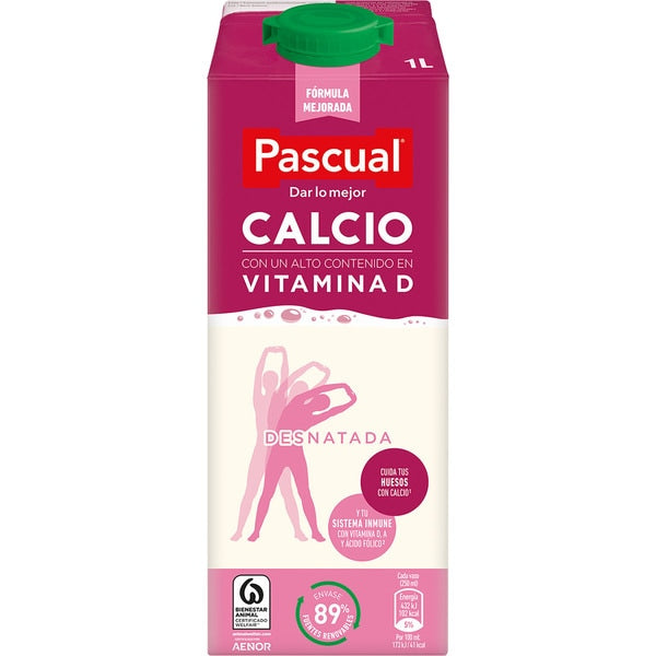 LECHE CALCIO DESNATADA PASCUAL 1L