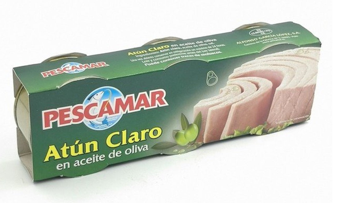 ATUN CLARO ACEITE OLIVA PESCAMAR 3X80G